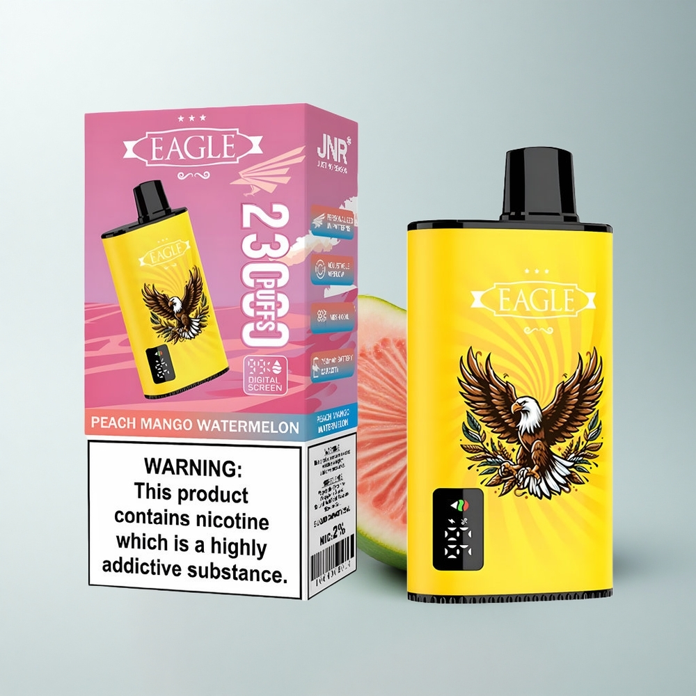 JNR EAGLE Smart 23000 Puffs Pêche Mangue Pastèque avec Écran Digital et Coil Mesh 1.0ohm