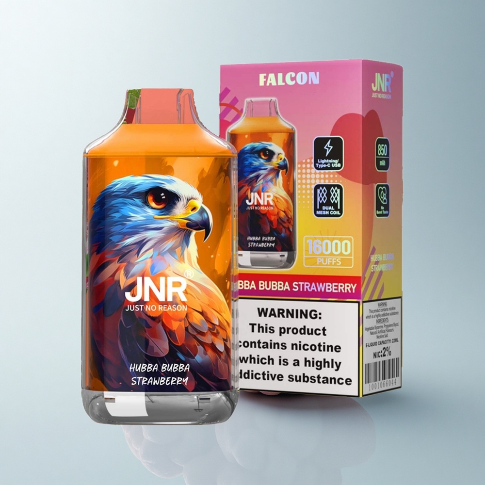 JNR Falcon 16000 Puffs Bulle Double Fraise 16000 Puffs 22ml LED