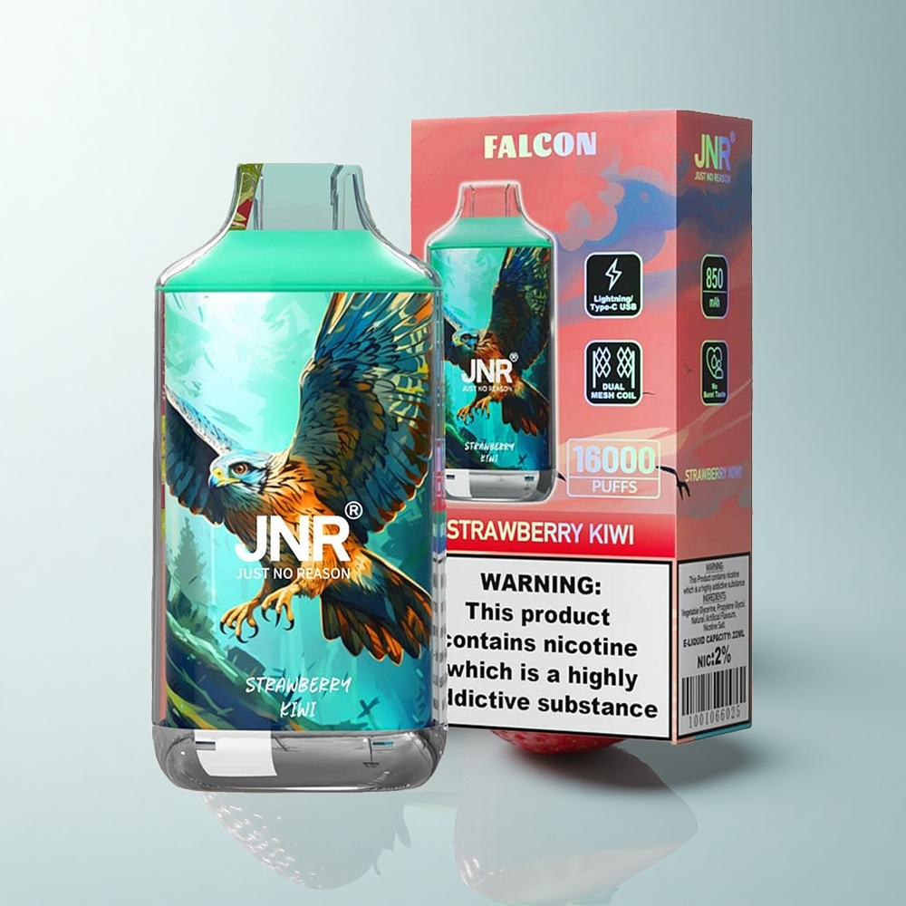 JNR Falcon 16000 Puffs Fraise Kiwi Double Mesh 850mAh