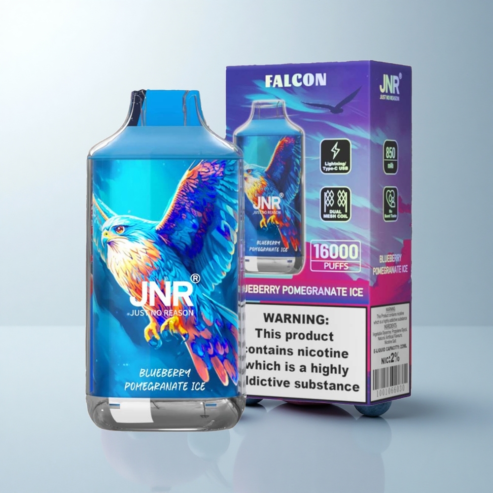 JNR Falcon 16000 Puffs Glace Myrtille Grenade Double Mesh 850mAh