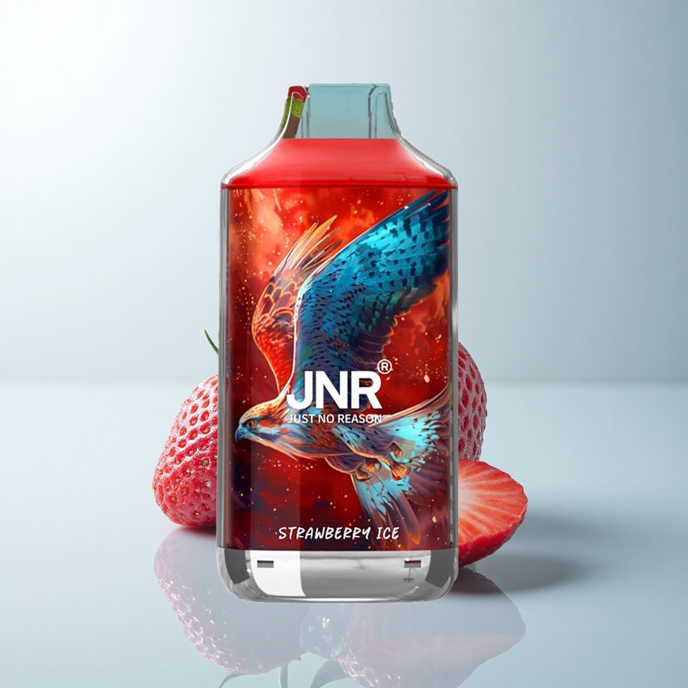 JNR Falcon 16000 Puffs Glace à la Fraise Dual Mesh 22ml LED