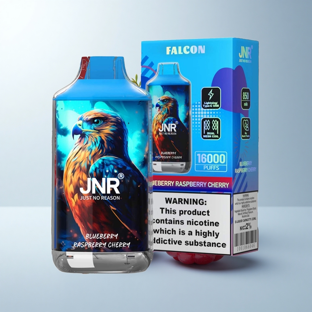 JNR Falcon 16000 Puffs Myrtille Framboise Cerise 850mAh 22ml Dual Mesh