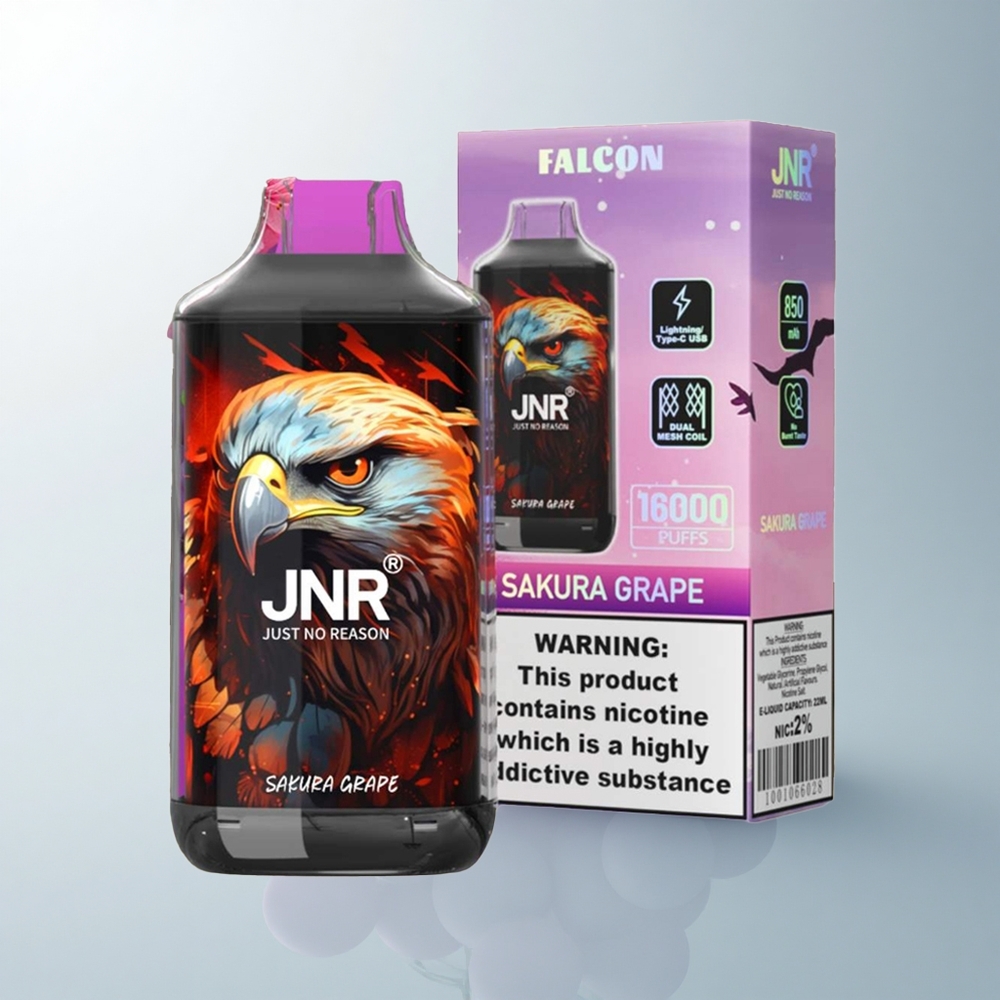 JNR Falcon 16000 Puffs Raisin Sakura Double Mesh 850mAh Type-C