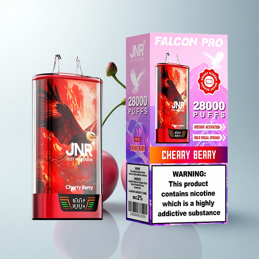 JNR Falcon Pro 28000 Puffs Baie Cerise Pro 28000 Puffs Dual Mesh USB-C