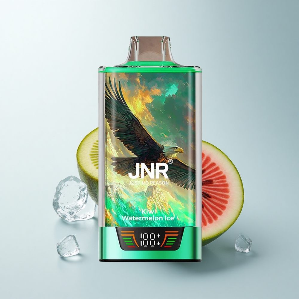 JNR Falcon Pro 28000 Puffs Glace Kiwi Pastèque avec Affichage Intelligent et Double Mesh