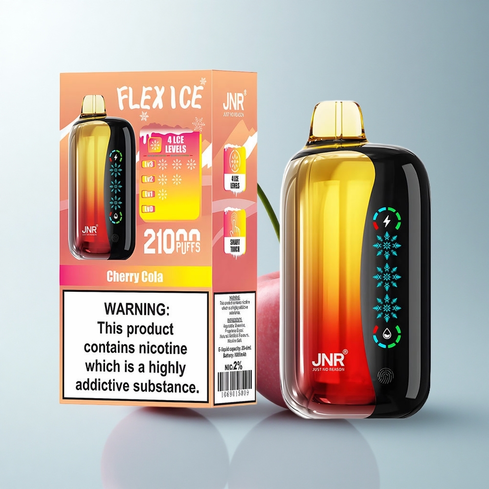 JNR Flex Ice 21000 Puffs Cola Cerise Glace Réglable Dual Mesh Type-C
