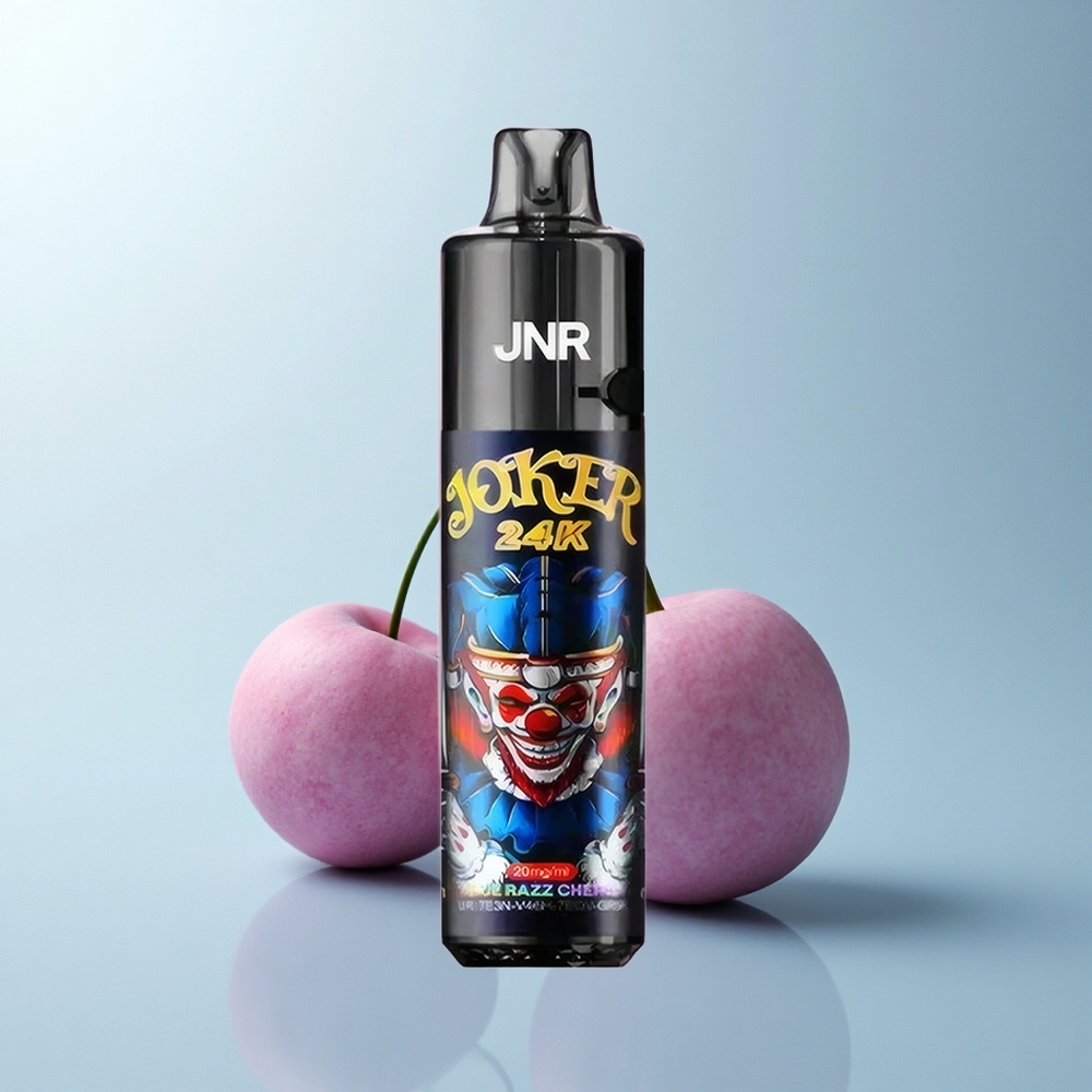JNR Joker 24K Puffs Cerise Bleue Razz Pod Rechargeable 800mAh Lumière Respirante