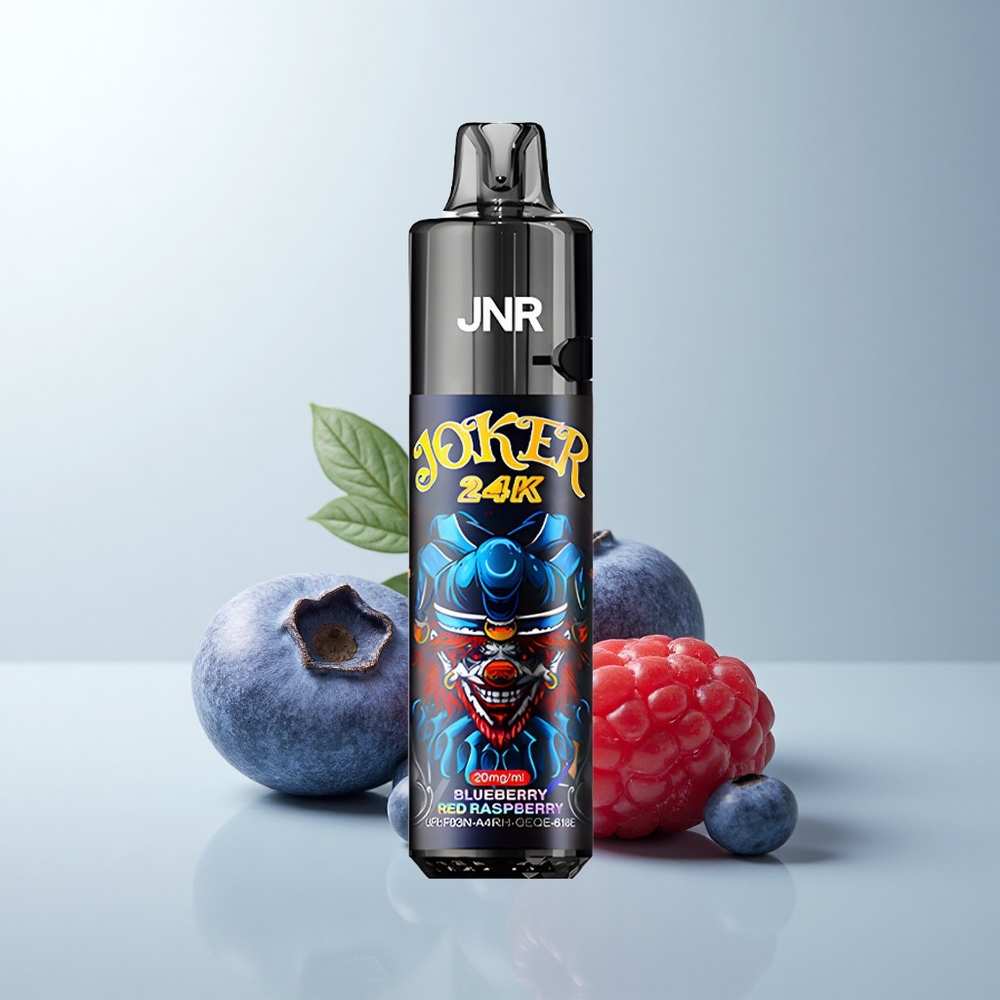 JNR Joker 24K Puffs Framboise Rouge Myrtille Pod Rechargeable 800mAh Lumière Respirante