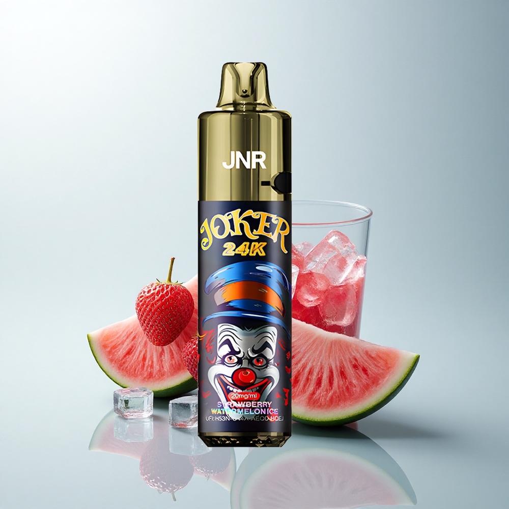 JNR Joker 24K Puffs Glace Fraise Pastèque avec Batterie 800mAh et Lumière Respirante Colorée