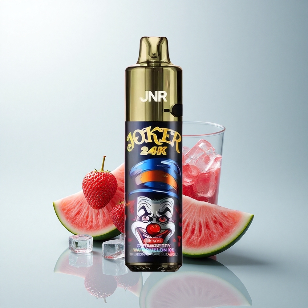 JNR Joker 24K Puffs Glace Fraise Pastèque avec Batterie 800mAh et Lumière Respirante Colorée