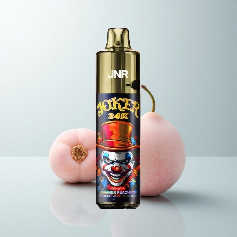 JNR Joker 24K Puffs Glace Pêche d\'Été Rechargeable 800mAh Lumière Colorée