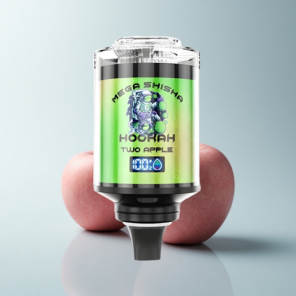 JNR Mega Shisha Hookah 100K Puffs Deux Pommes Écran Intelligent 2200mAh