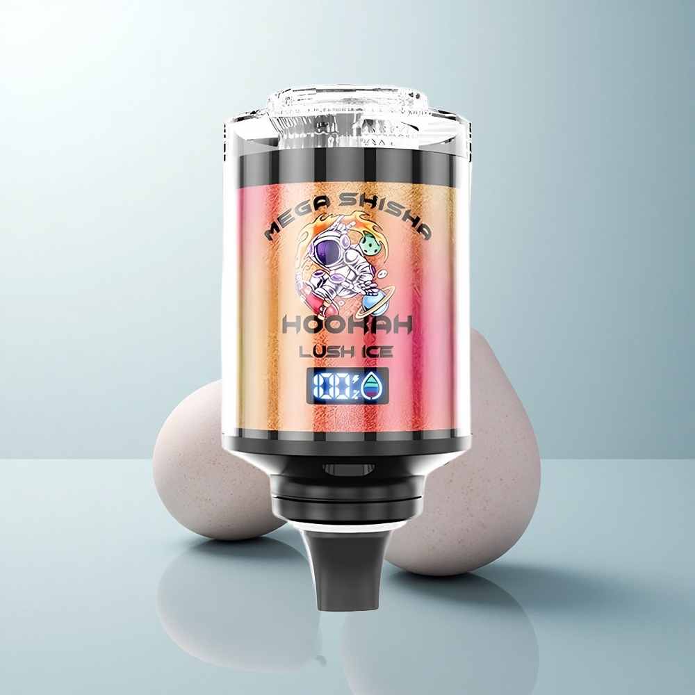JNR Mega Shisha Hookah 100K Puffs Glace Rafraîchissante Lumière Interactive Écran Intelligent