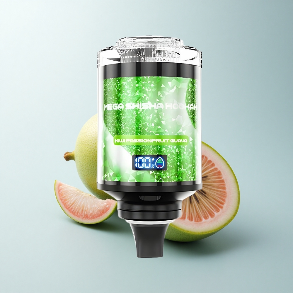 JNR Mega Shisha Hookah 100K Puffs Kiwi Fruit de la Passion Goyave Lumière Interactive Écran Intelligent