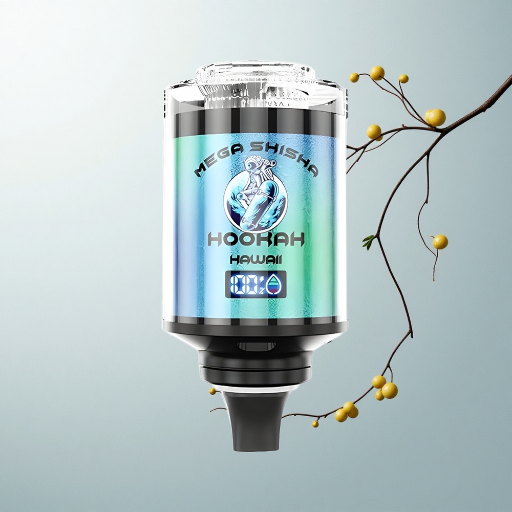 JNR Mega Shisha Hookah 100K Puffs Nouveau Shisha Hawaiien Écran Intelligent 2200mAh