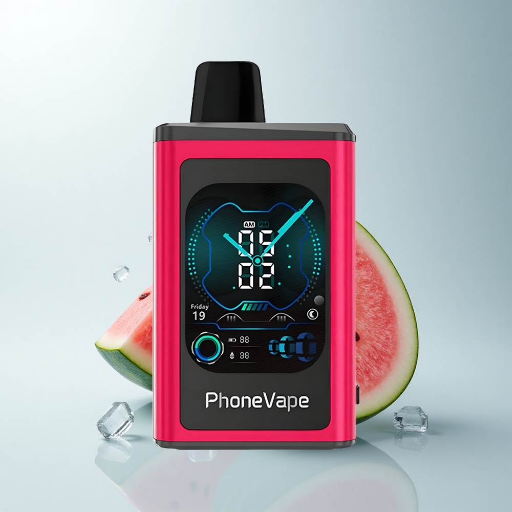 JNR PhoneVape 30000 Puffs Glace à la Pastèque Turbo Affichage Complet