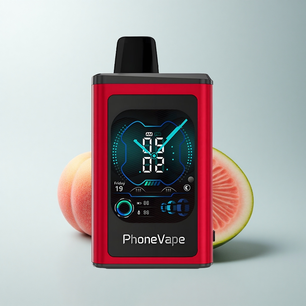JNR PhoneVape 30000 Puffs Pêche Mangue Pastèque avec Turbo Mode et App Contrôlée