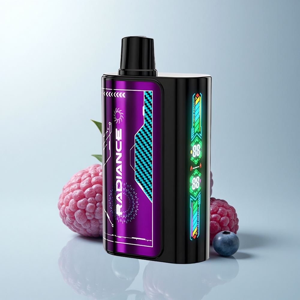 JNR Radiance 31000 Puffs Framboise Acidulée Myrtille Écran Animé Intelligent Dual Mesh Coil