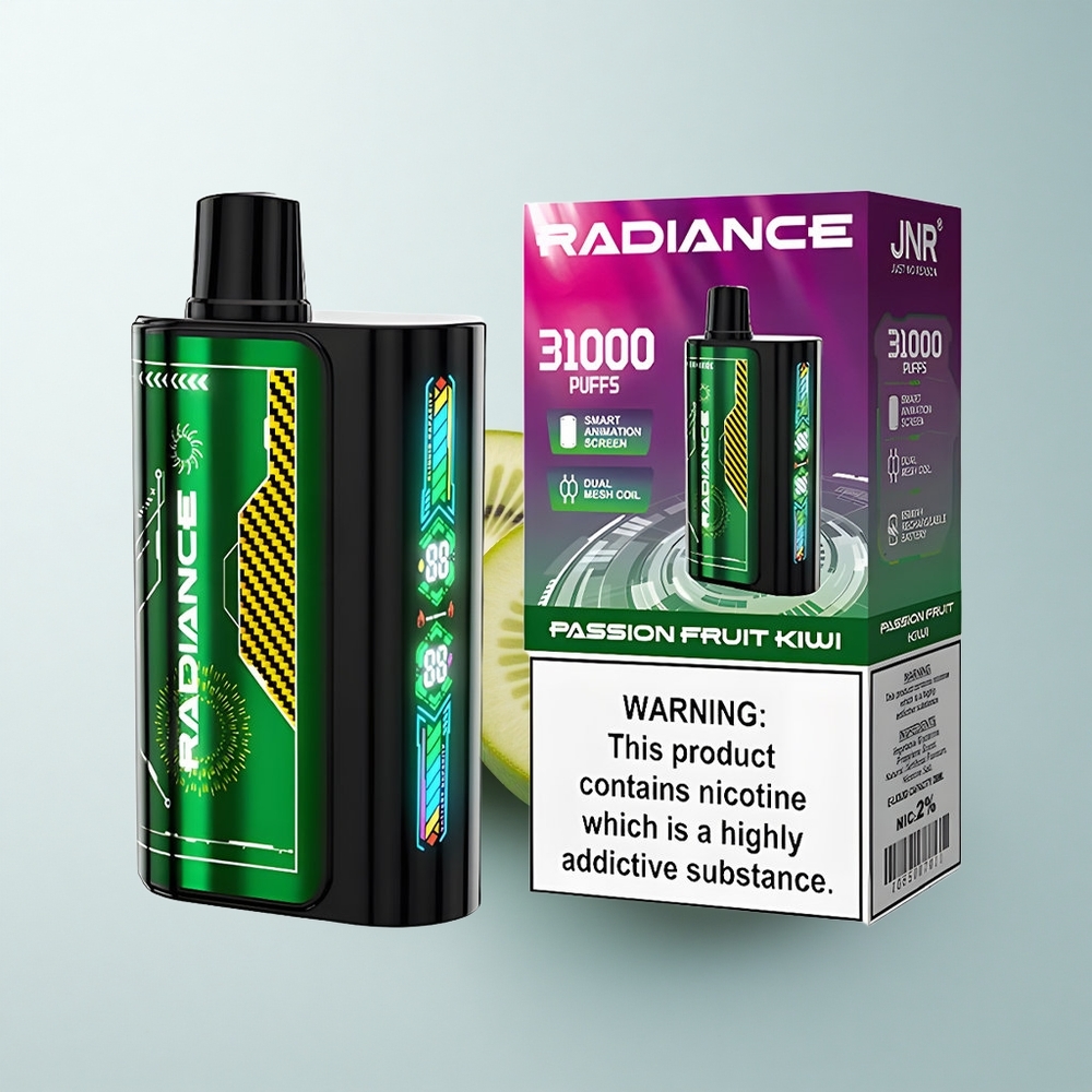 JNR Radiance 31000 Puffs Fruit de la Passion Kiwi Dual Mesh 28ml 950mAh