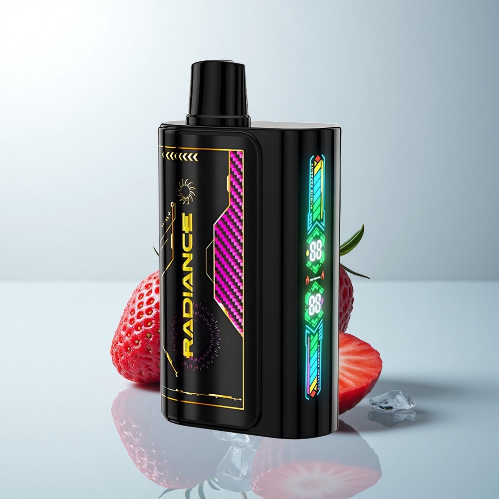 JNR Radiance 31000 Puffs Glace à la Fraise Double Mesh Écran Animé