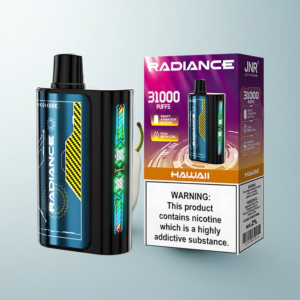 JNR Radiance 31000 Puffs Hawaïen Radiance Dual Mesh Écran Animé