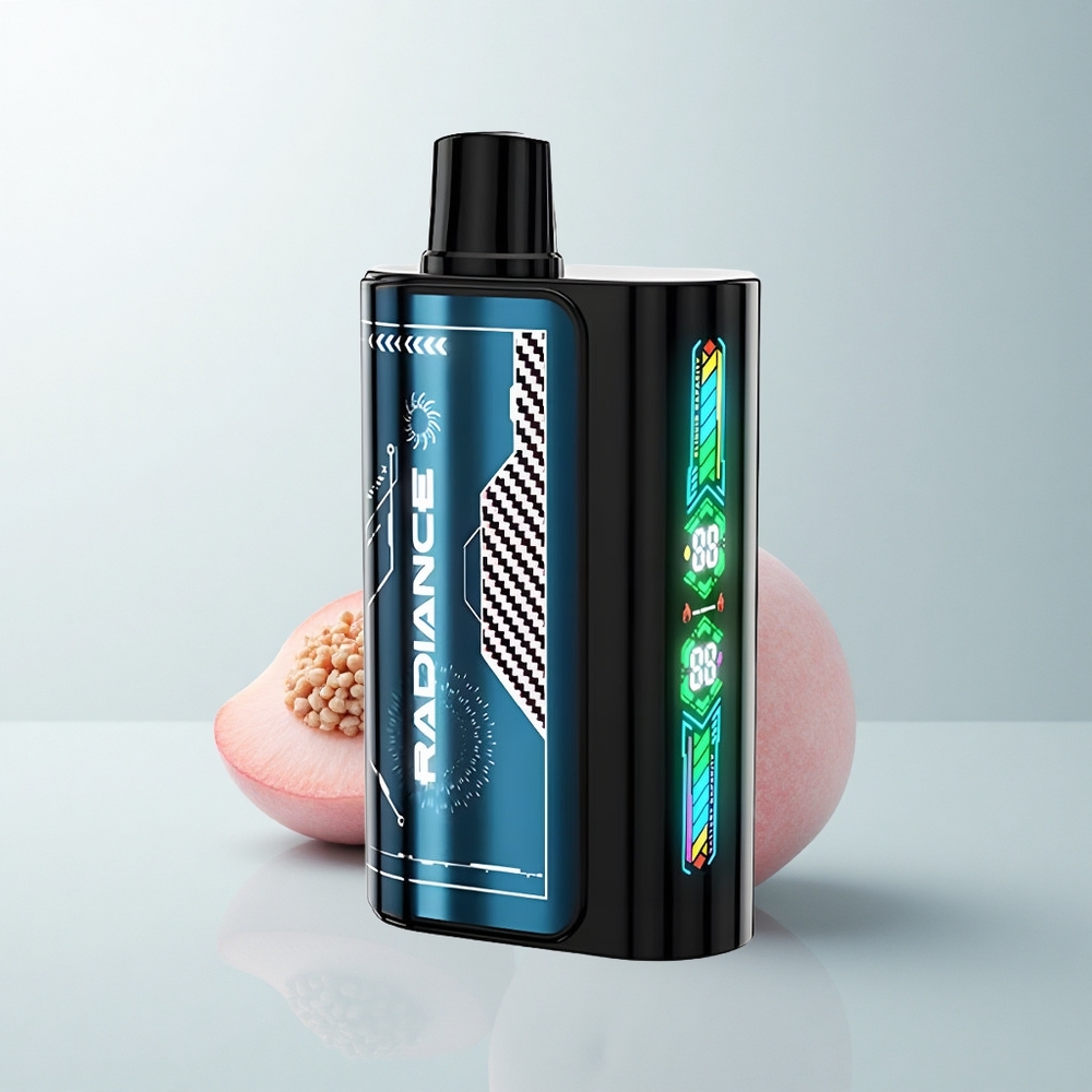 JNR Radiance 31000 Puffs Pêche d'Été Glacée à Double Mesh et Écran Animé