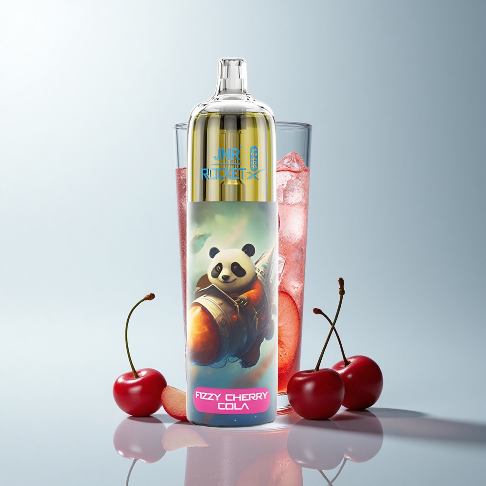 JNR Rocket-X 12400 Puffs Cola Cerise Pétillante avec Lumières RGB et Recharge Rapide Type-C