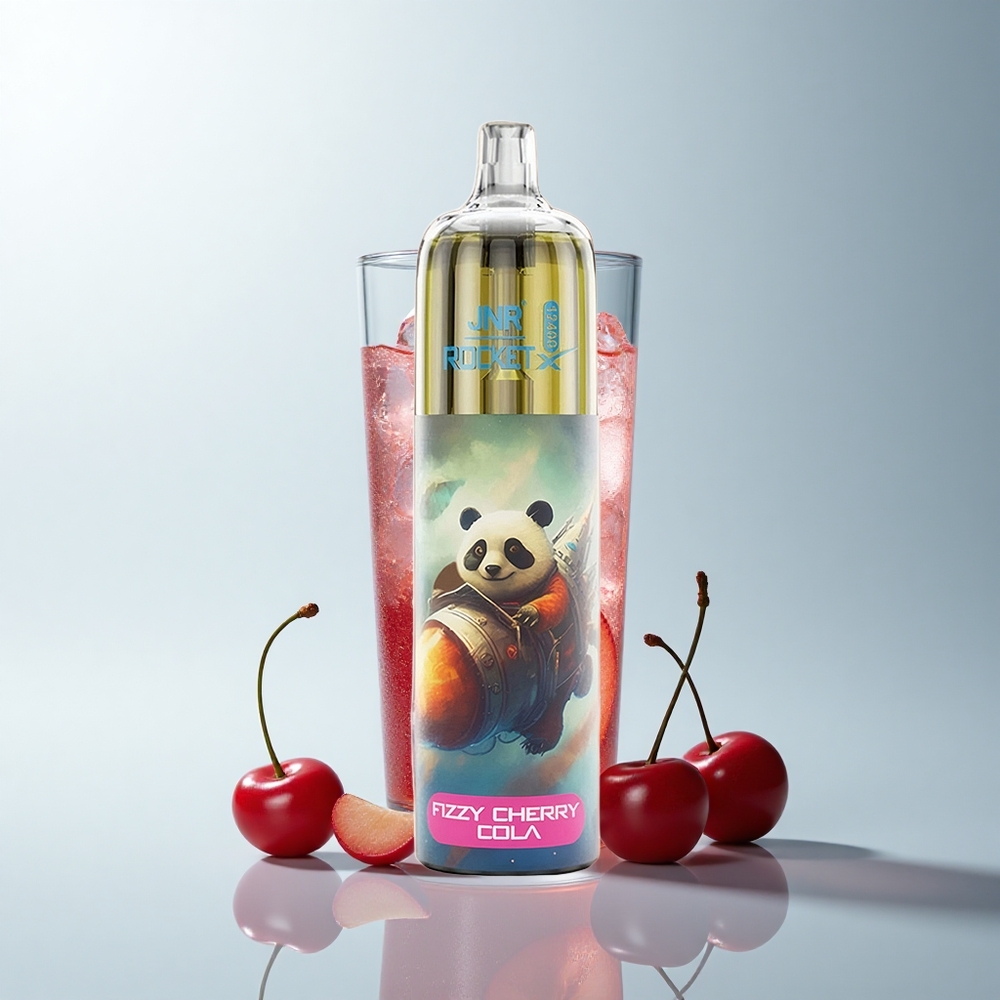 JNR Rocket-X 12400 Puffs Cola Cerise Pétillante avec Lumières RGB et Recharge Rapide Type-C