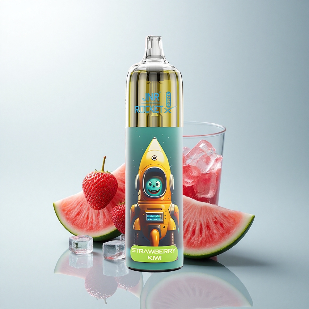 JNR Rocket-X 12400 Puffs Fraise Pastèque Glacée avec Lumières RGB et Batterie 850mAh