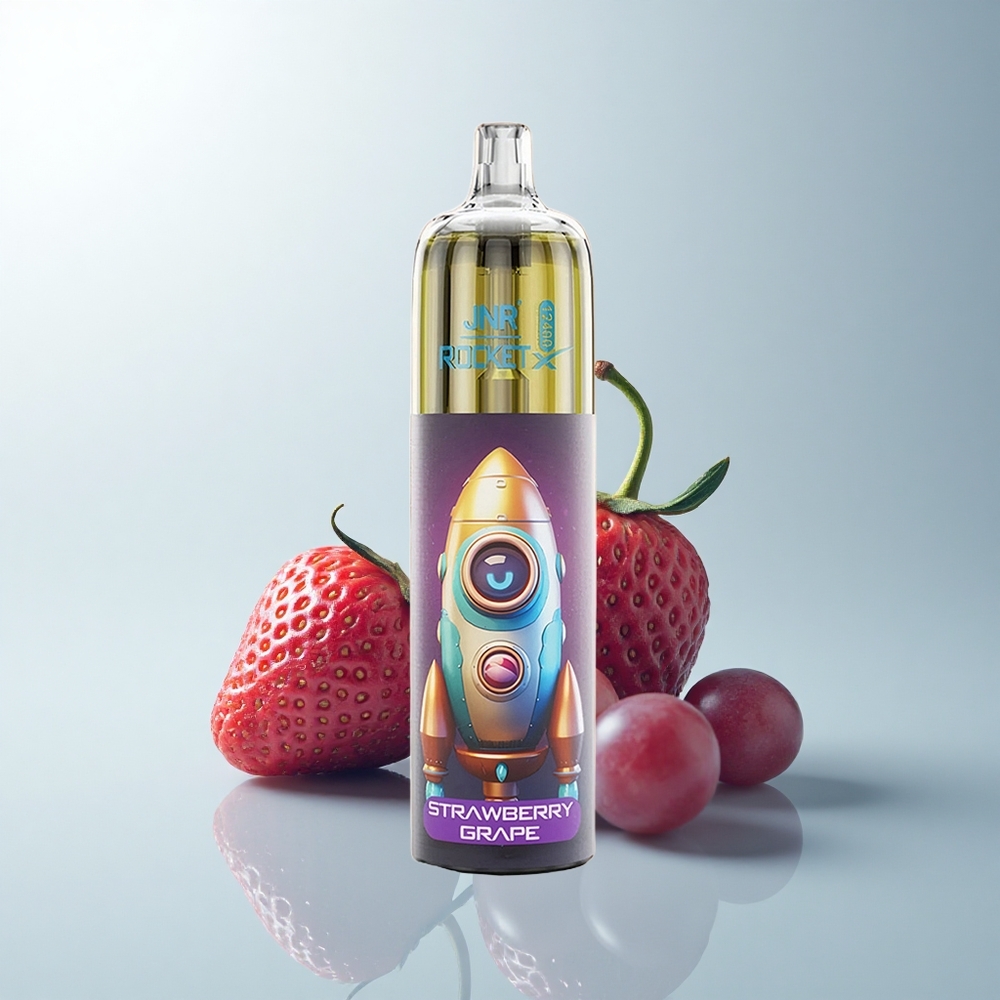 JNR Rocket-X 12400 Puffs Fraise Raisin Lumière RGB