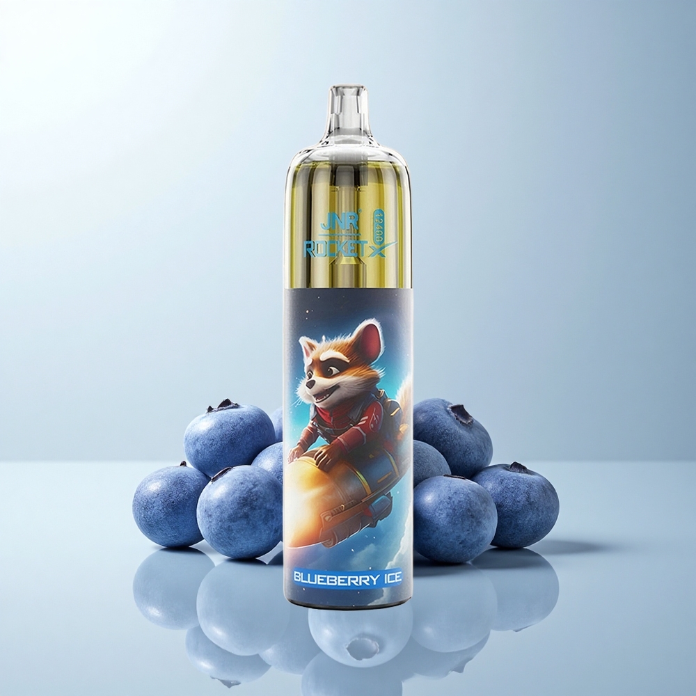 JNR Rocket-X 12400 Puffs Glace Myrtille Air Réglable Lumières RGB