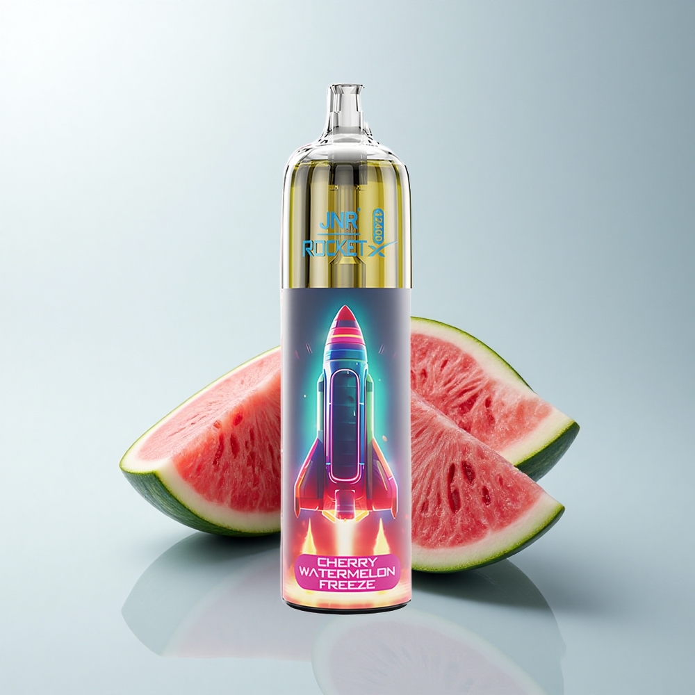 JNR Rocket-X 12400 Puffs Glace Pastèque Cerise à Flux d'Air Réglable et Lumières RGB