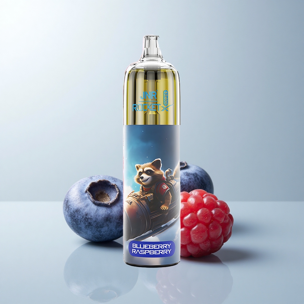 JNR Rocket-X 12400 Puffs Myrtille Framboise avec Batterie 850mAh et Lumières RGB