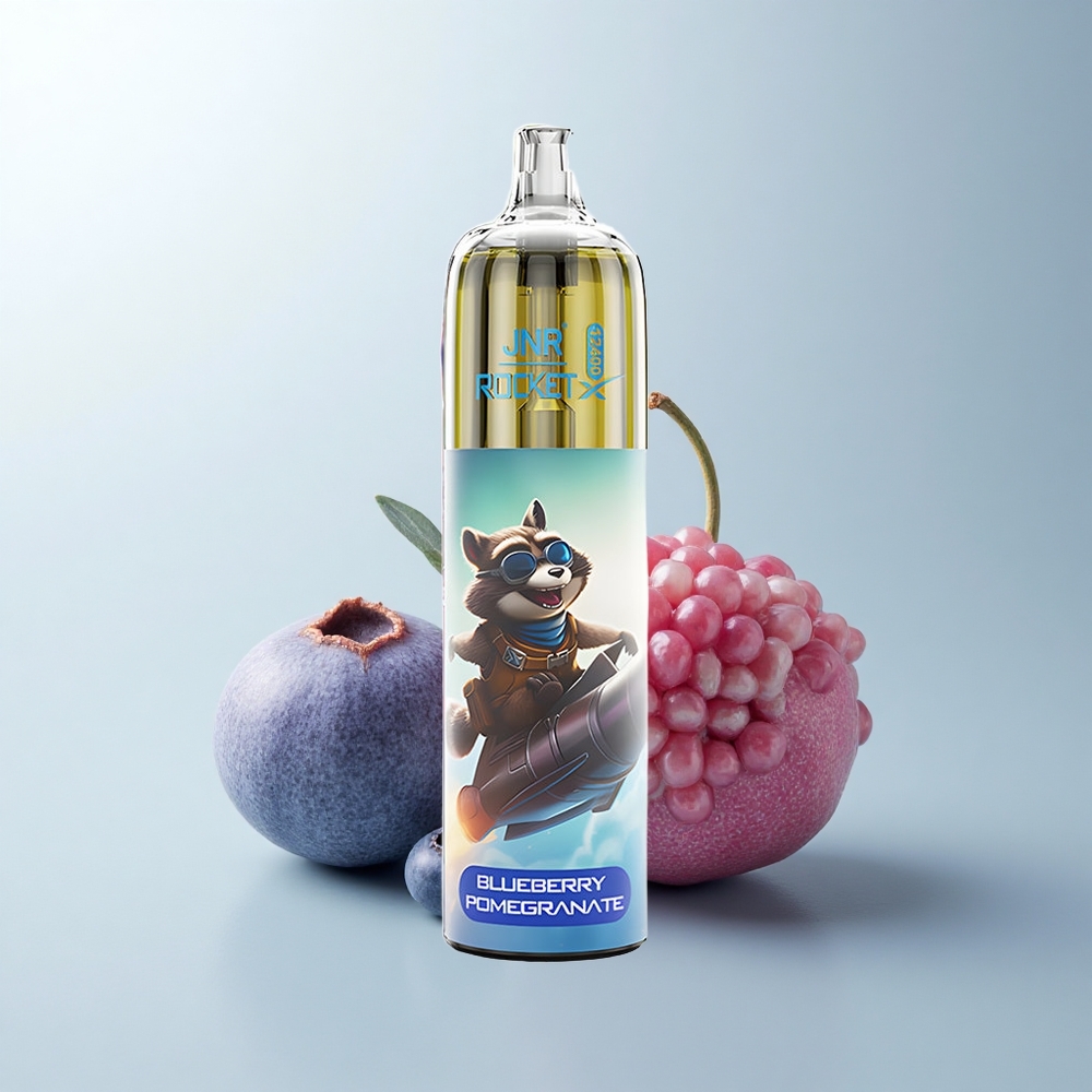 JNR Rocket-X 12400 Puffs Myrtille Grenadine à Flux d'Air Réglable et Lumières RGB