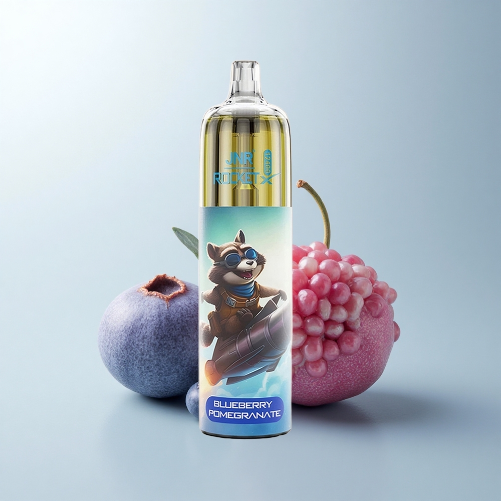 JNR Rocket-X 12400 Puffs Myrtille Grenadine à Flux d\'Air Réglable et Lumières RGB