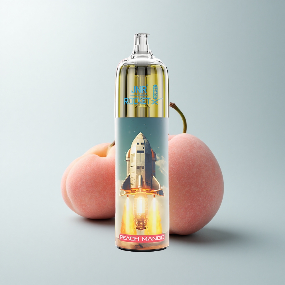JNR Rocket-X 12400 Puffs Pêche Mangue Ajustable Lumières RGB 1.2ohm