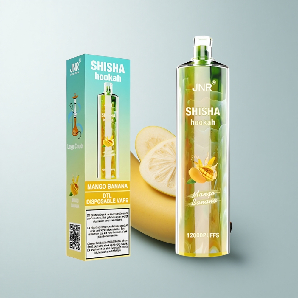 JNR Shisha Hookah 12000 Puffs Mangue Banane 24ml Type-C