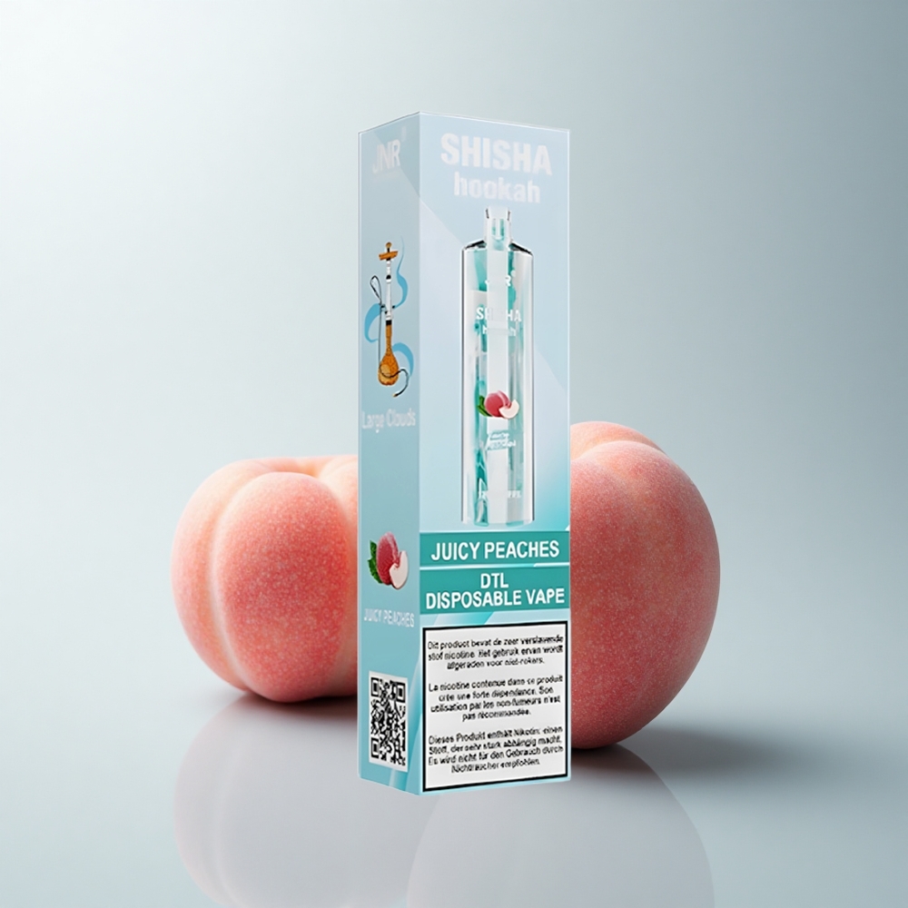 JNR Shisha Hookah 12000 Puffs Pêches Juteuses 24ml 750mAh Type-C