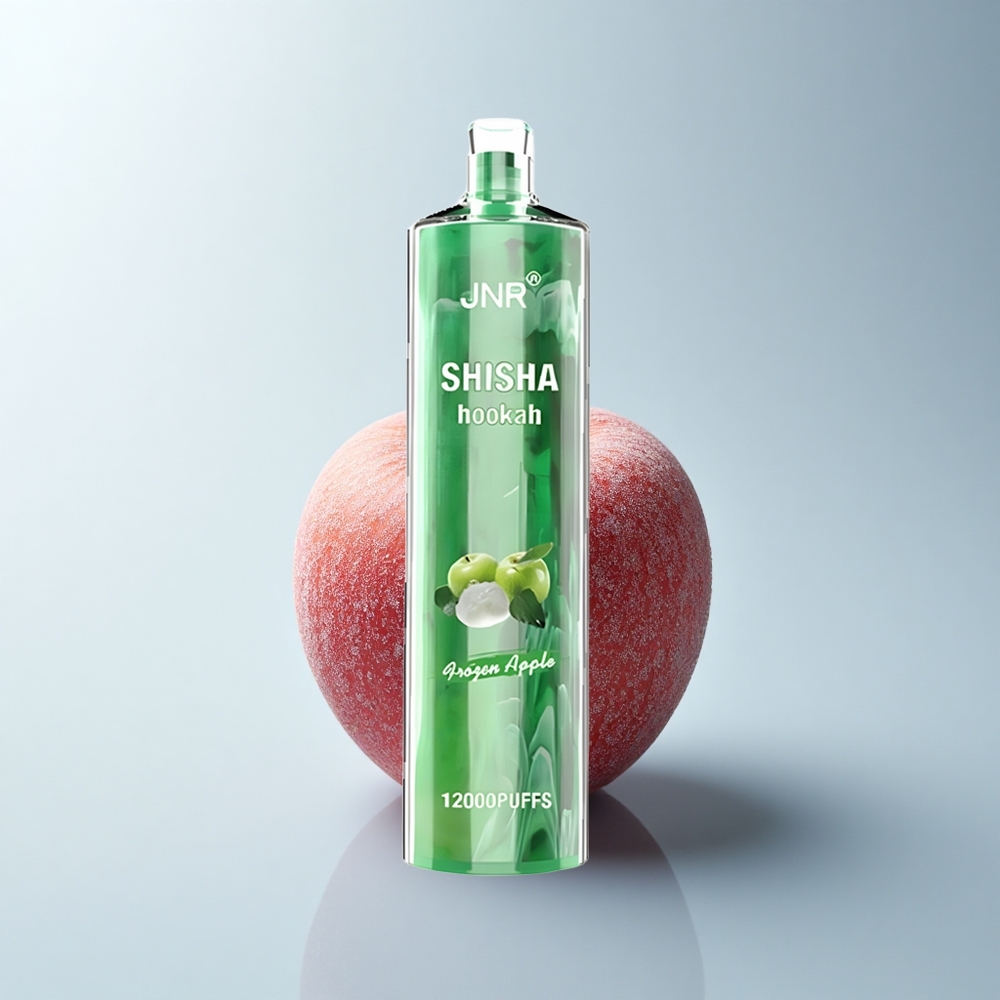 JNR Shisha Hookah 12000 Puffs Pomme Glacée Résistance Mésh 24ml