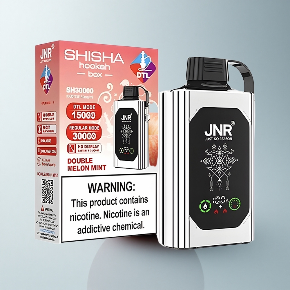 JNR Shisha Hookah Box 20500 Puffs Double Pomme HD Dual Mesh Charge Rapide Type-C