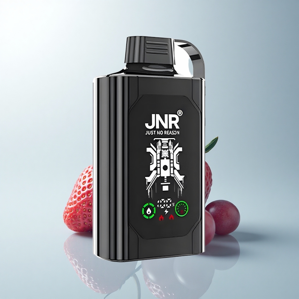JNR Shisha Hookah Box 20500 Puffs Fraise Raisin Double Mesh Charge Rapide Type-C