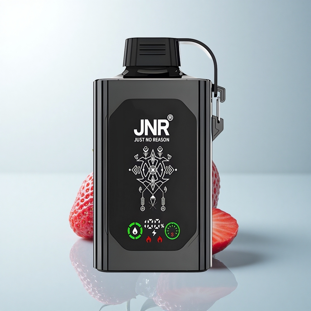 JNR Shisha Hookah Box 20500 Puffs Glace à la Fraise HD Affichage Dual Mesh Charge Rapide Type-C