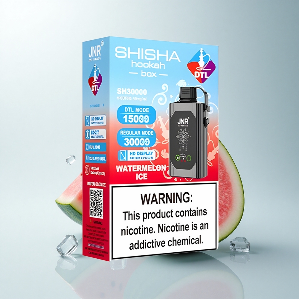 JNR Shisha Hookah Box 20500 Puffs Glace à la Pastèque HD Dual Mesh