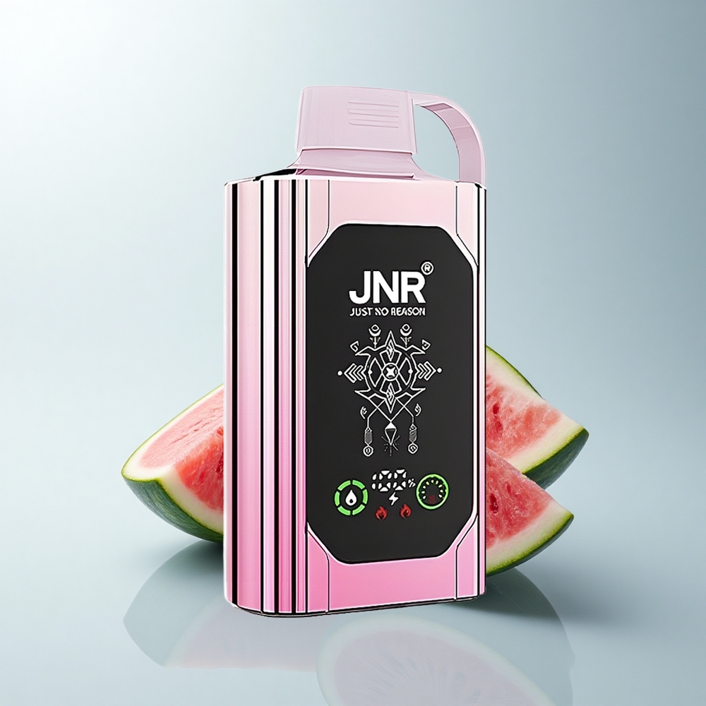 JNR Shisha Hookah Box 20500 Puffs Glacier Pastèque Cerise avec Double Mesh Coil et Charge Rapide Type-C