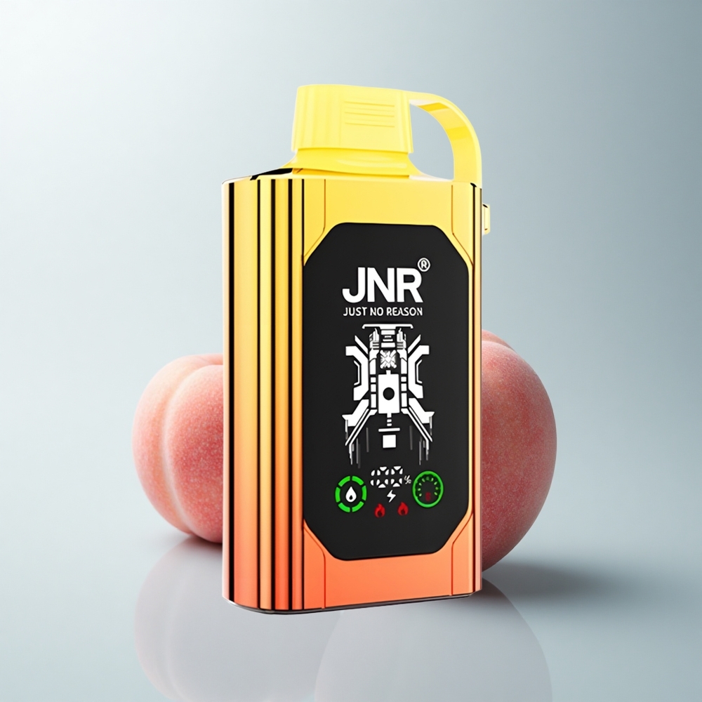 JNR Shisha Hookah Box 20500 Puffs Pêches Juteuses HD Affichage Double Mesh 25ml