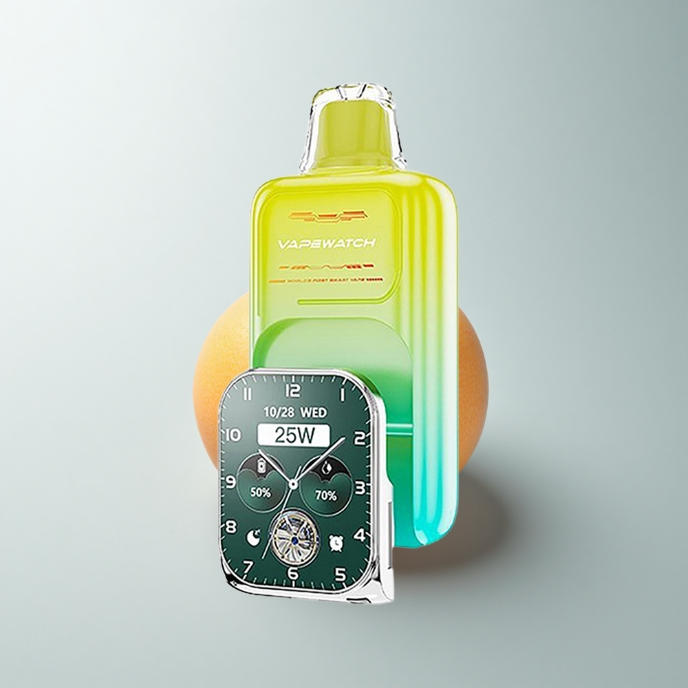 JNR VapeWatch 30000 Puffs Mangue Orange Dual Mesh Charge Rapide Type-C