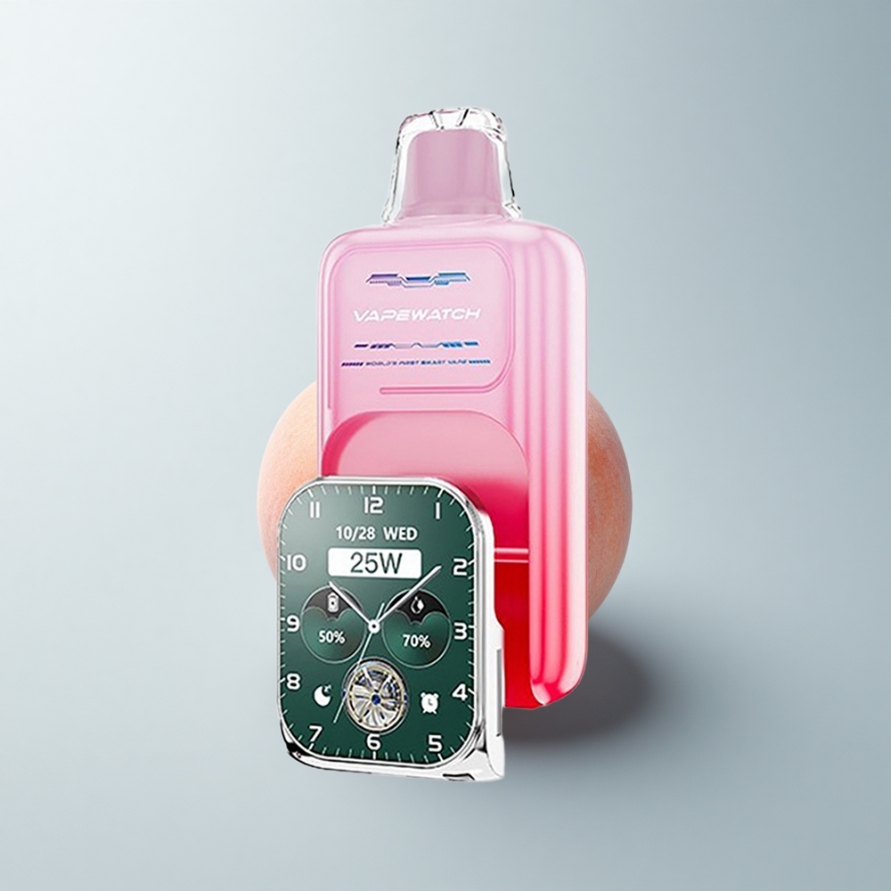 JNR VapeWatch 30000 Puffs Pêche Géorgienne 19mL Dual Mesh 5%