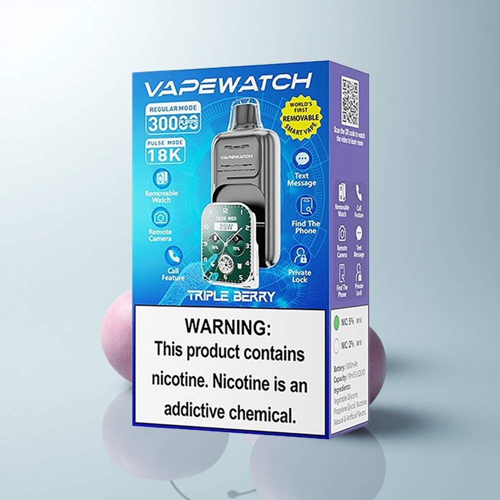 JNR VapeWatch 30000 Puffs Triple Baies Dual Mesh 19mL Type-C