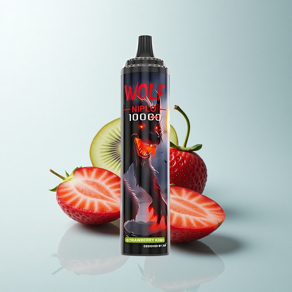 JNR Wolf Niplo 10000 Puffs Fraise Kiwi 20ml Type-C 650mAh