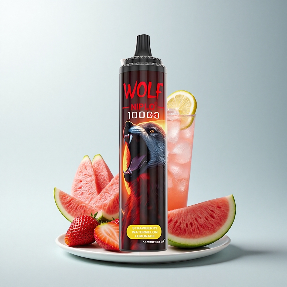 JNR Wolf Niplo 10000 Puffs Fraise Pastèque Limonade 20ml 1.0 Ohm Type-C